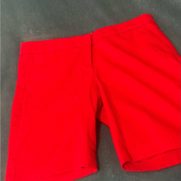 Dalia CollectionBright Red Textured Pencil Skirt - Picture 2 of 3